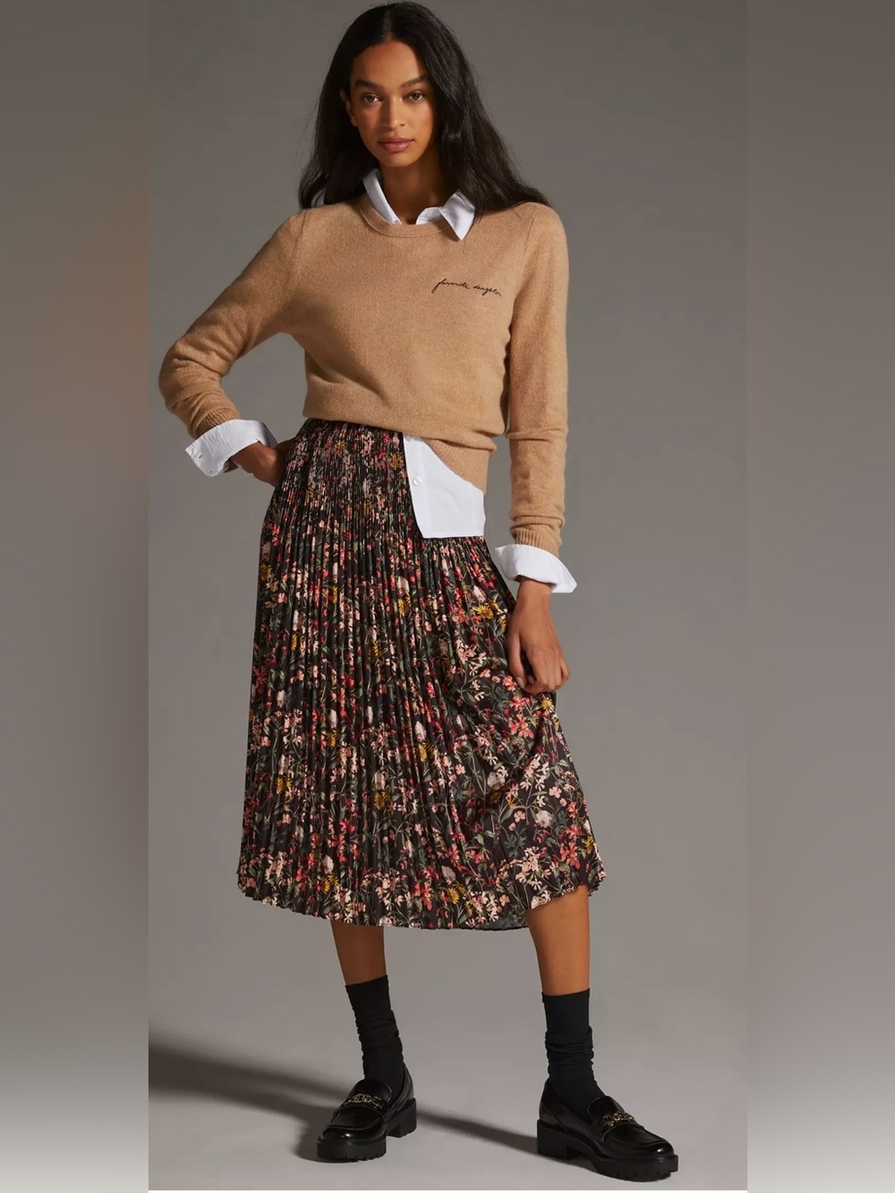 NWT Scotch & Soda $158 FLORAL Printed Midi-Length Skirt XS - Picture 3 of 14
